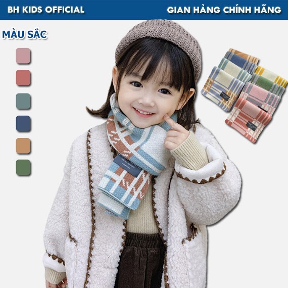 Khăn Len Dệt Kim Bright Bh Kids, Phong Cách Hàn Quốc, Dày Dặn, Ấm Áp, Dễ Thương, Phù Hợp Với Bé Trai Và Bé Gái - Ch131