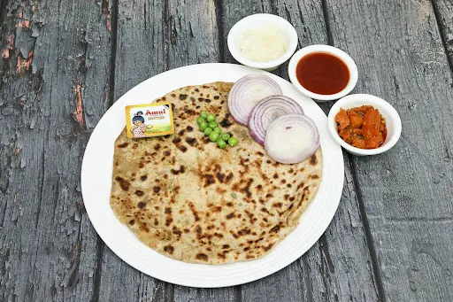 Desi Ghee Matar Pyaz Paratha