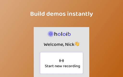 Holoib: Build interactive demos in minutes