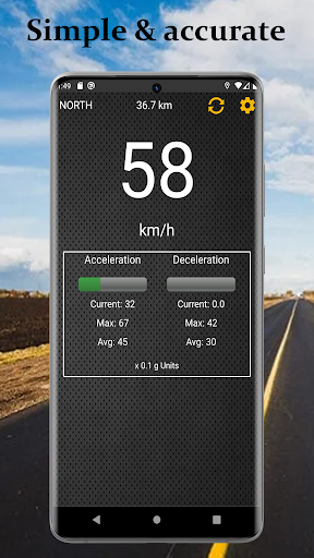 Screenshot Speedometer and G-Force meter