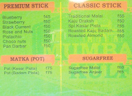 Natural Mumbai Kulfi menu 2