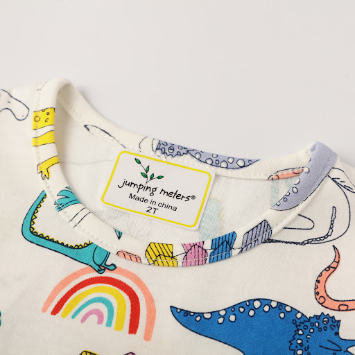 Title 4, Girls Stitching Dress Summer Fashion Printing P...