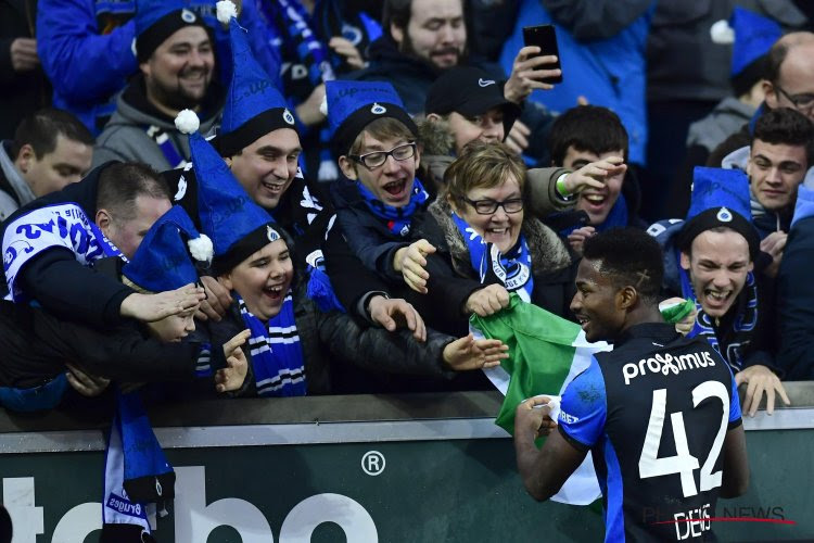 Les supporters de Bruges affichent leur soutien au personnel médical 