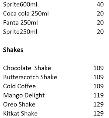 Kd's- Good Food Mood menu 