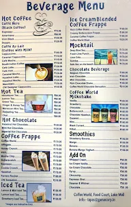 Coffee World menu 2