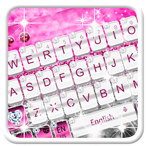 Elegant Pink Diamond Keyboard Theme  Icon