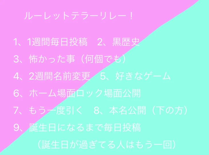 「ルーレットテラーリレー作った☆」のメインビジュアル