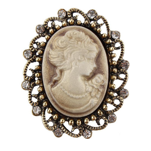 Title 3, Broche de cabeza de belleza retro de diamantes