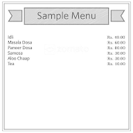 Tandi South Indian menu 1