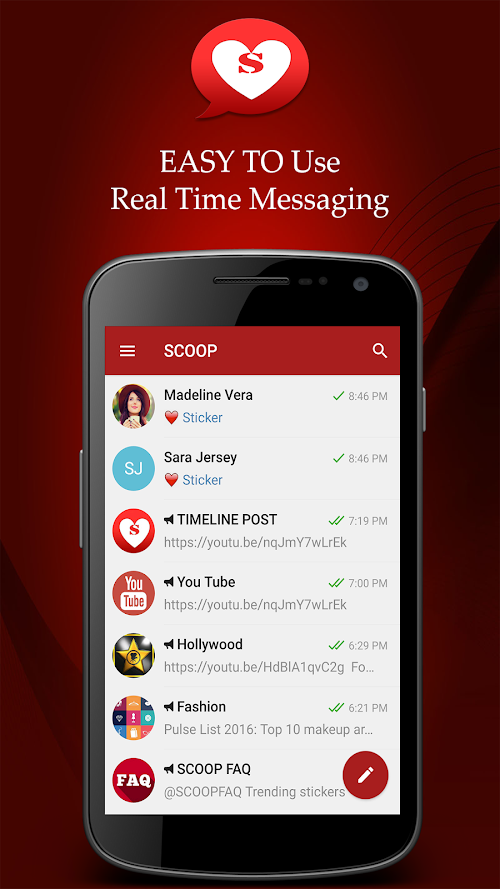 Android application Scoop Messenger screenshort