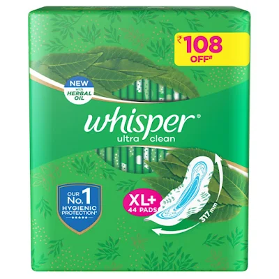 WHISPER SA/PADS ULTRA CLE WING XL P 44PC