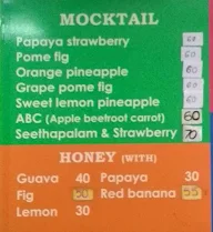 Honey Fruit Juice menu 4