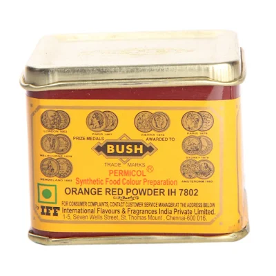 Bush Food Color - Orange Red Powder - 100 gm