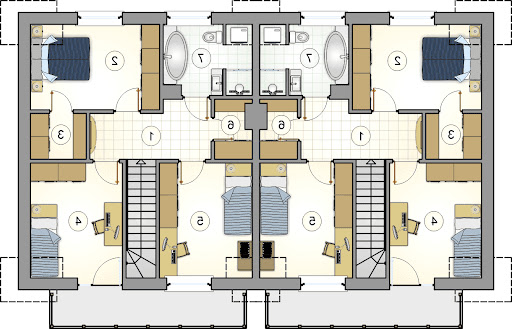 Double House - Rzut poddasza