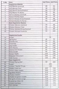 Karan Momos Point menu 1