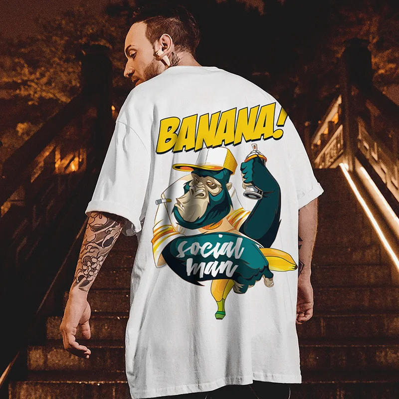 Couple Hiphop Plus Size Loose Short Sleeve T-shirt Men