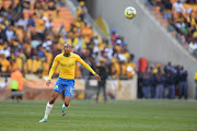 Thapelo Morena of Mamelodi Sundowns during the Shell Helix Ultra Cup match between Kaizer Chiefs and Mamelodi Sundowns at FNB Stadium on July 21, 2018 in Johannesburg, South Africa. 