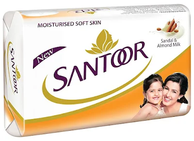 Santoor Sandal & Almond Milk Soap - 4*125 gm