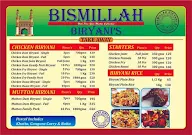 Bismillah Biryani menu 1