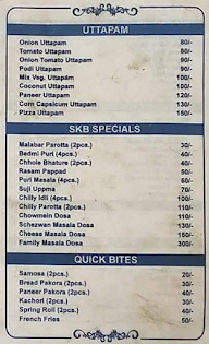 Sri Krishna Bhavan menu 1