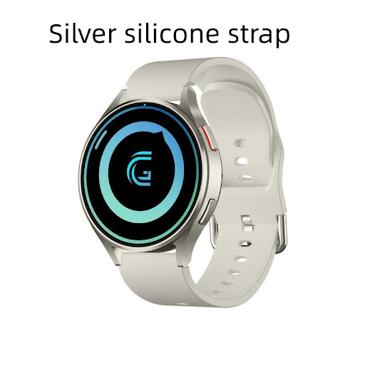 Silver silicone strap