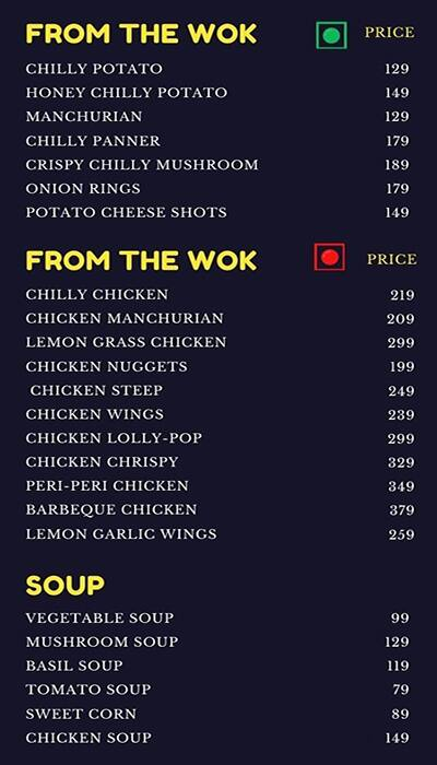 The Food Cartel menu 