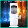 Quạt Hơi Nước - Quạt Không Cánh 2 Chiều Có Điều Khiển + Gel Đá, Đèn Led, Quạt Điều Hòa Hơi Nước, Quạt Sưởi Không Cánh Đa Năng