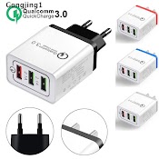 Củ Sạc Nhanh 3 Cổng Usb Gắn Tường Gongjing1 30W Qc 3.0 2018