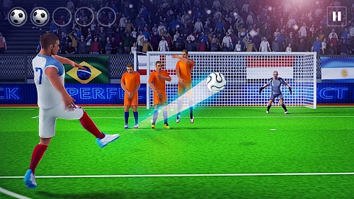 Android application Score &amp; Win World FreeKick 3D screenshort