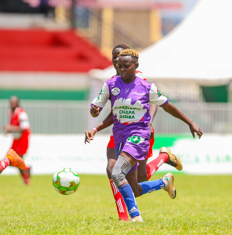 Calta Nasambu during their final regional match with St. Joseph Secondary