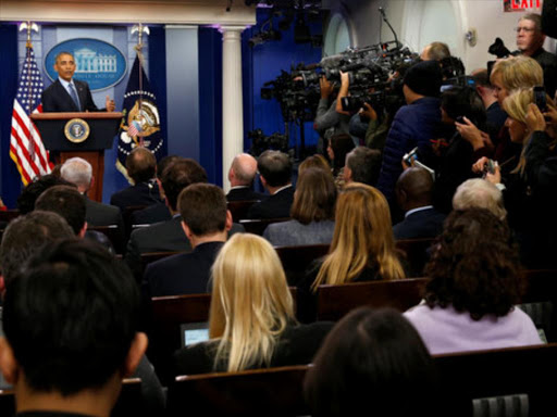 US President Barack Obama holds his final press conference at the White House in Washington, US, January 18, 2017. /REUTERS