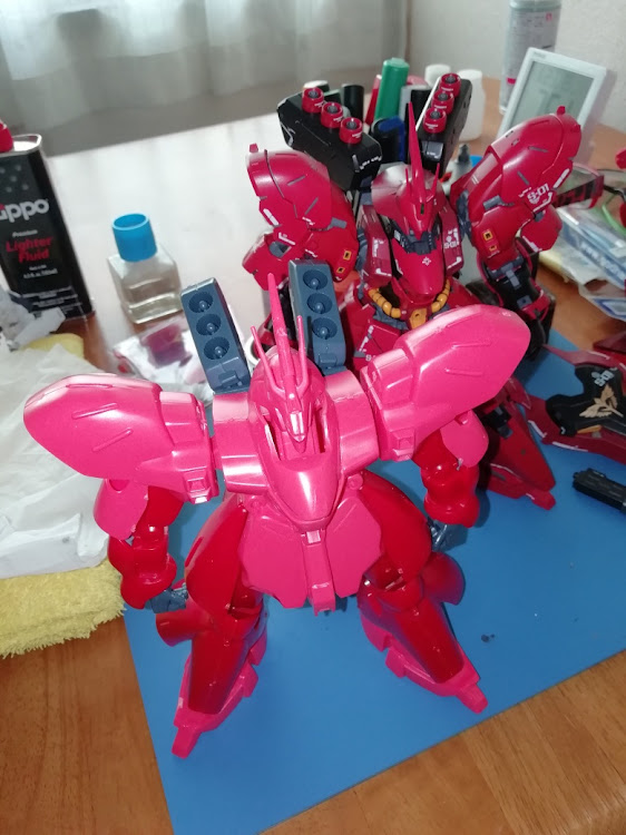 クルマの塗装屋。さんが投稿したガンプラ制作中・ガンプラ・旧キットガンプラ・シャア・ささやかな趣味に関するカスタム事例の投稿画像3枚目