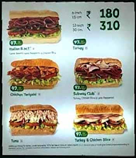 Subway menu 8