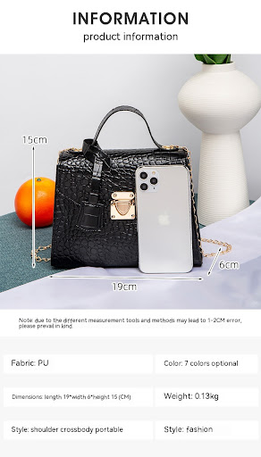 Title 1, Street Fashion PU Crocodile Pattern Womens Han...