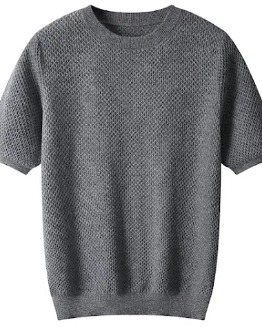 Suéter masculino de gola redonda co - 3