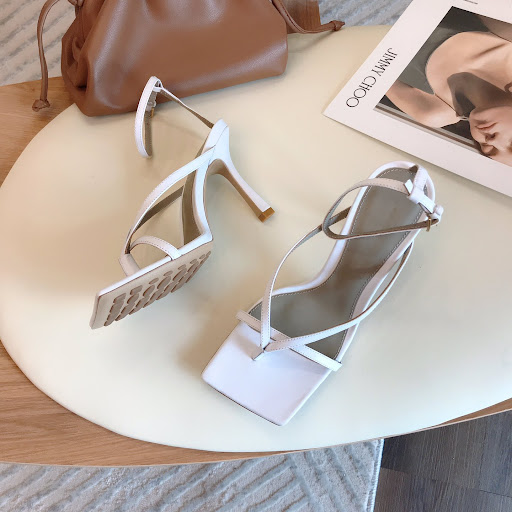 Title 3, Square toe high-heeled sandals, fairy style for...