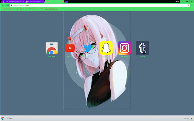 Zero Two short hair | Darling in the Franxx chrome extension