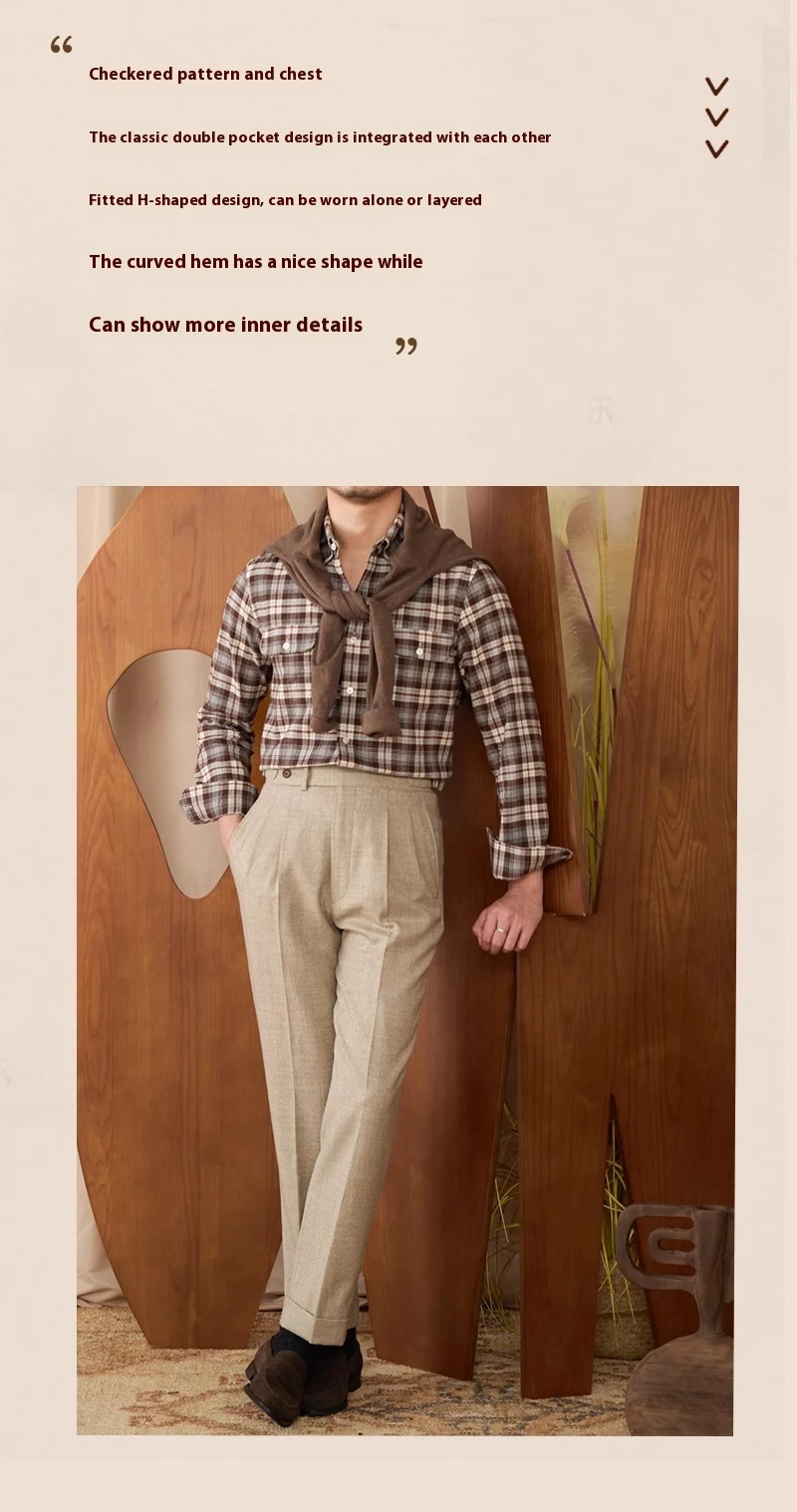 Title 13, Retro heren shirt met lange mouwen