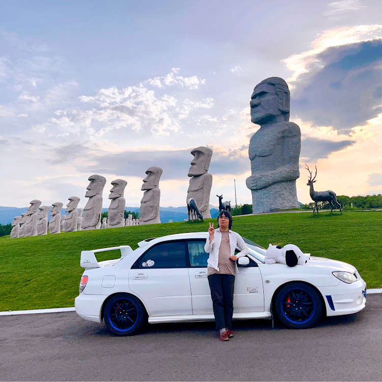 インプレッサ WRXの真駒内滝野霊園・真駒内滝野霊園のモアイ像🗿・モアイ像・モアイ像とコラボ・写活に関するカスタム事例の投稿画像2枚目
