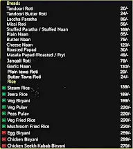 Birari Hotel menu 2