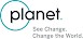 Planet のロゴと「see change. change the world」のテキスト