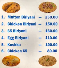 J&J Briyani Unavagam menu 1