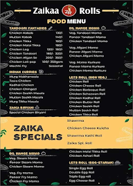 Zaika Kathi Roll's Momos & Biryani menu 1