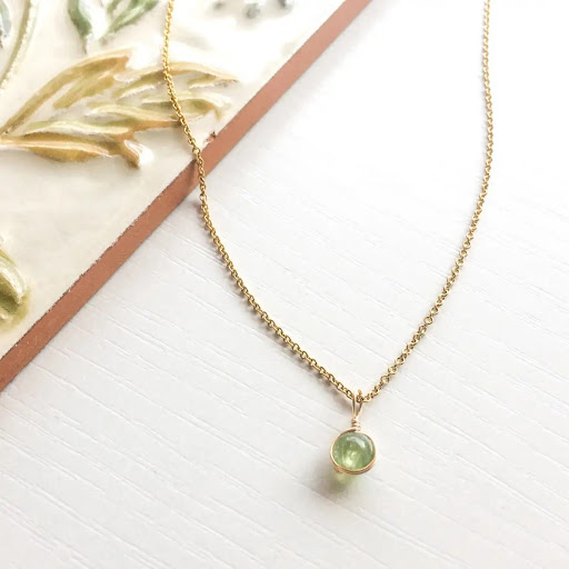 Title 2, Fashion Simple Water Grass Stone Necklace Ornam...