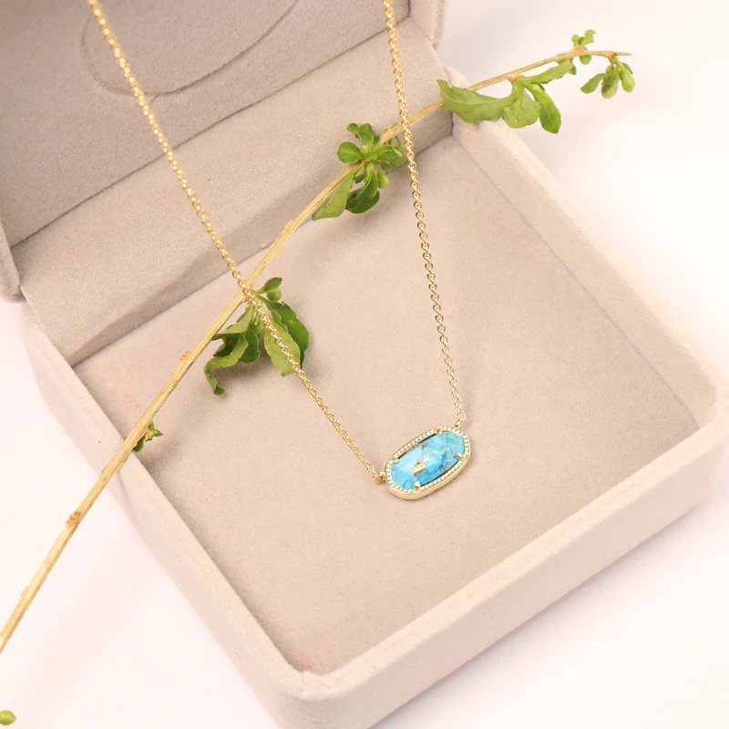Cadena de clavícula azul de moda para mujer Elegancia y estilo en cada ocasión. Perfecto para realzar tu escote y añadir un toque sofisticado a tu look.