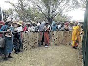  Supporters of Lehlomela Lion in the chieftaincy battle of  Maboloka  village