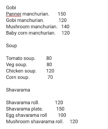 Sri Banashakari Biryani Adda menu 