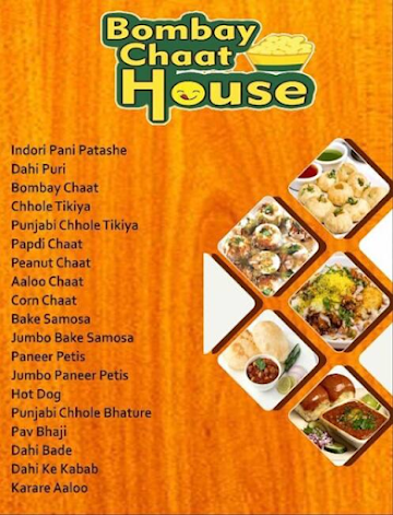 Bombay Chaat House menu 