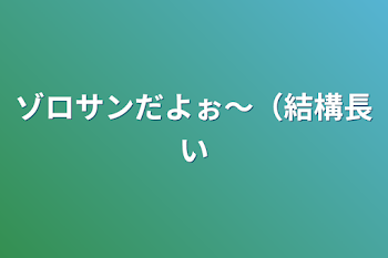 ゾロサンだよぉ〜（結構長い