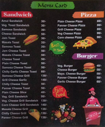 Pruth Fast Food Corner menu 